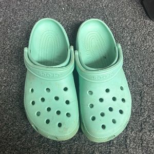 Women’s teal crocs
